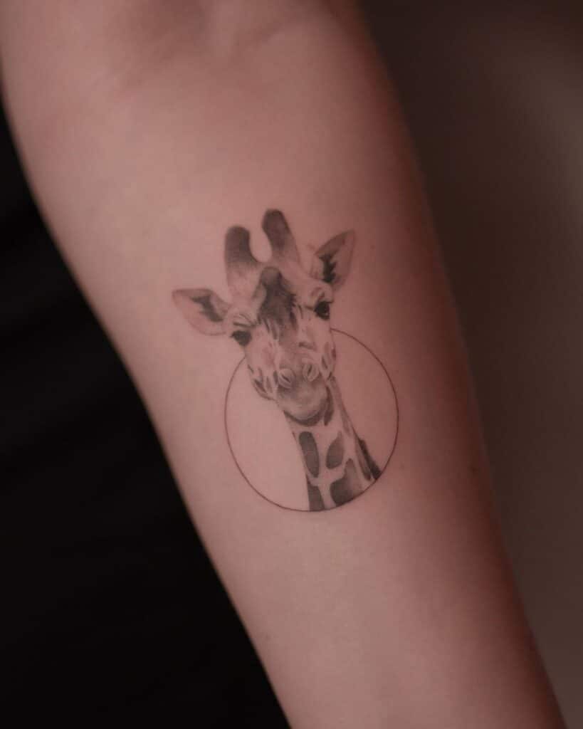 14. Giraffe in a circle