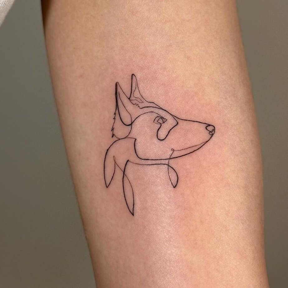 10. Outline of a dog