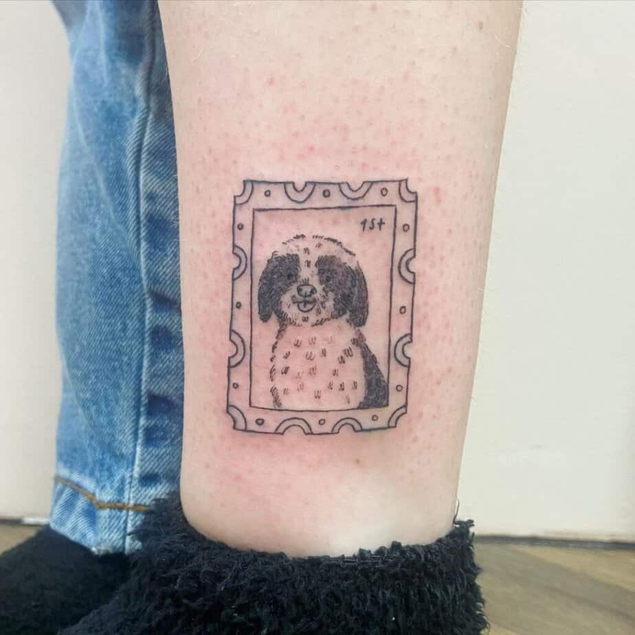 15. Dog stamp