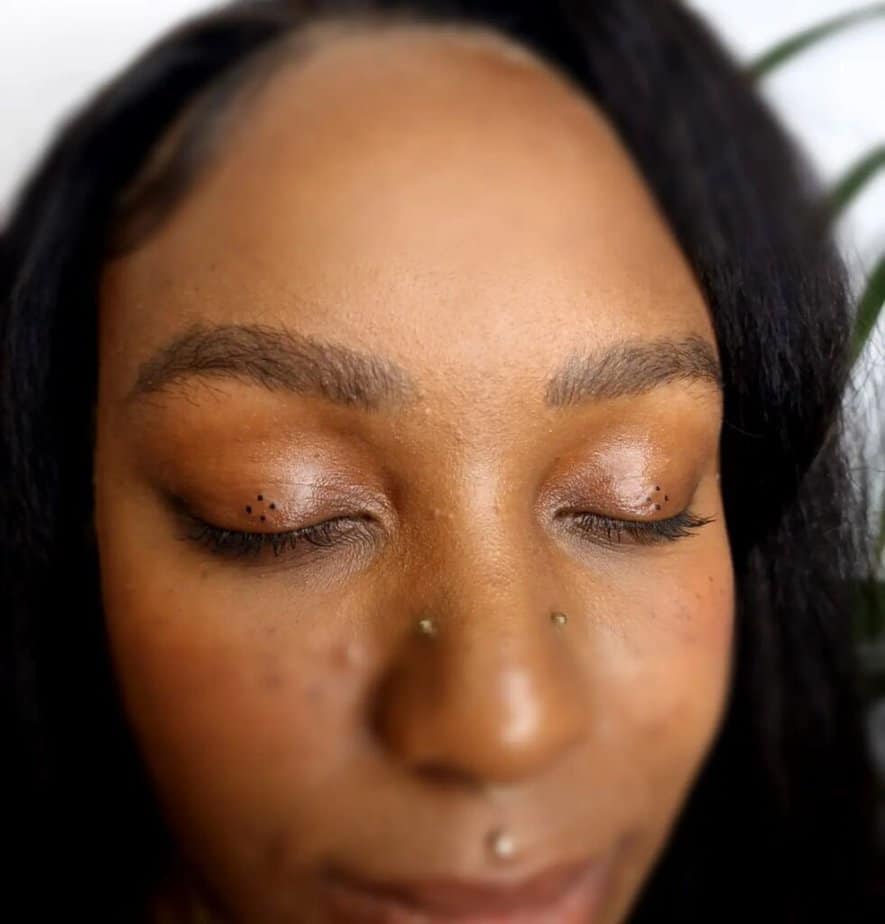 19. Another tattoo of eyelid dots