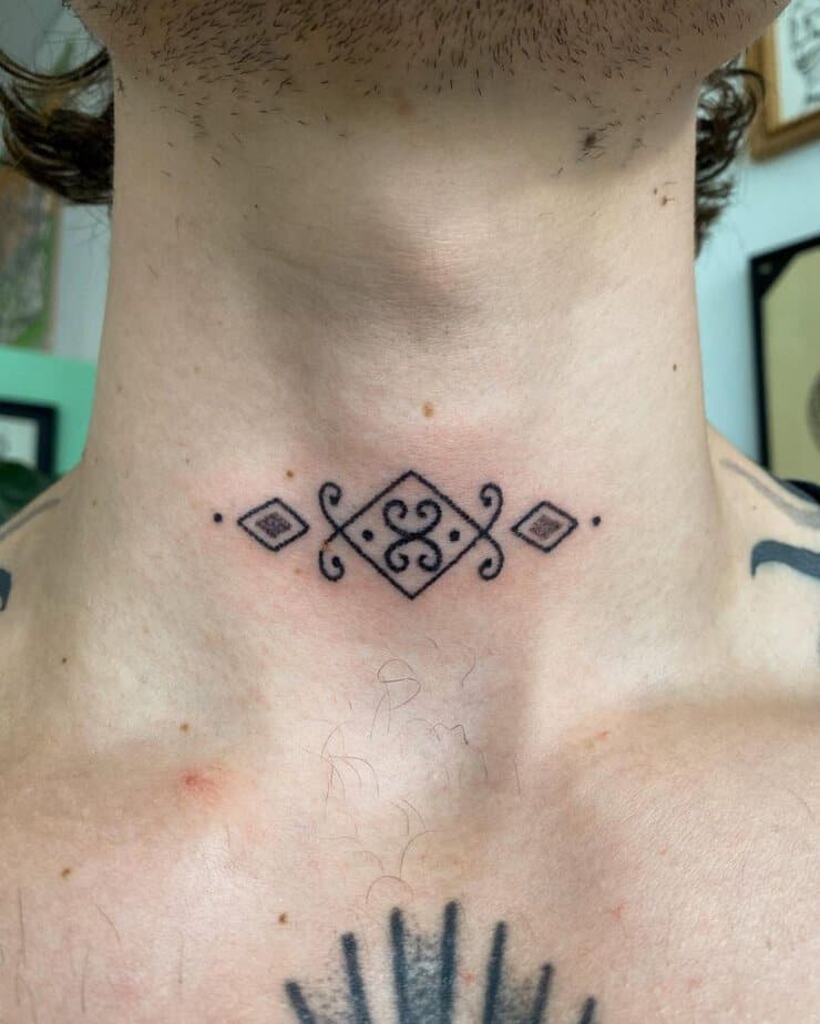 5. Small and simple neck tattoo