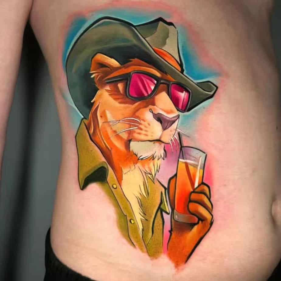 15. A lion tattoo
