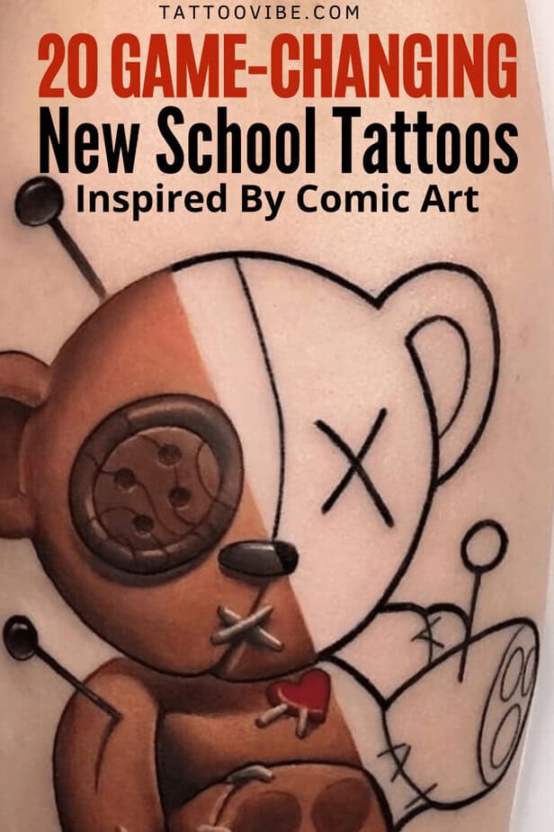 20 Game-Changing New School Tattoos Inspired By Comic Art