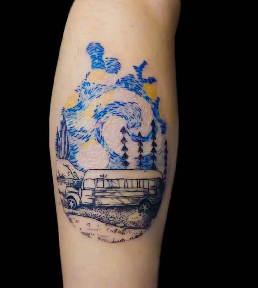 Starry Night inspired tattoo