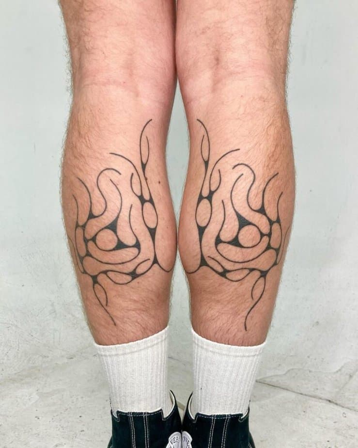 Abstract lines tattoo