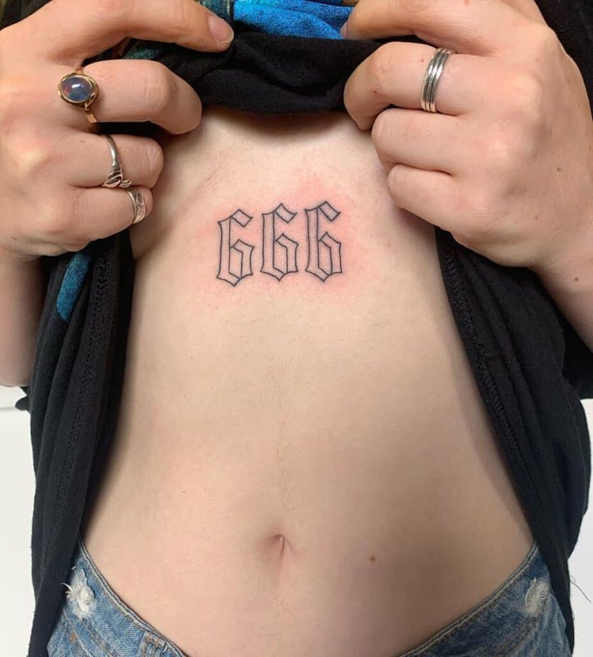 18. An outline tattoo