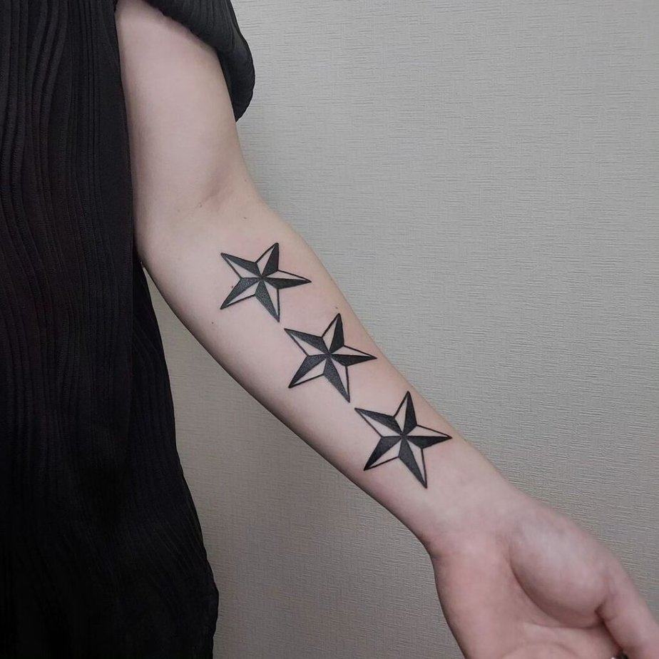 Where to place your new nautical star tattoo?