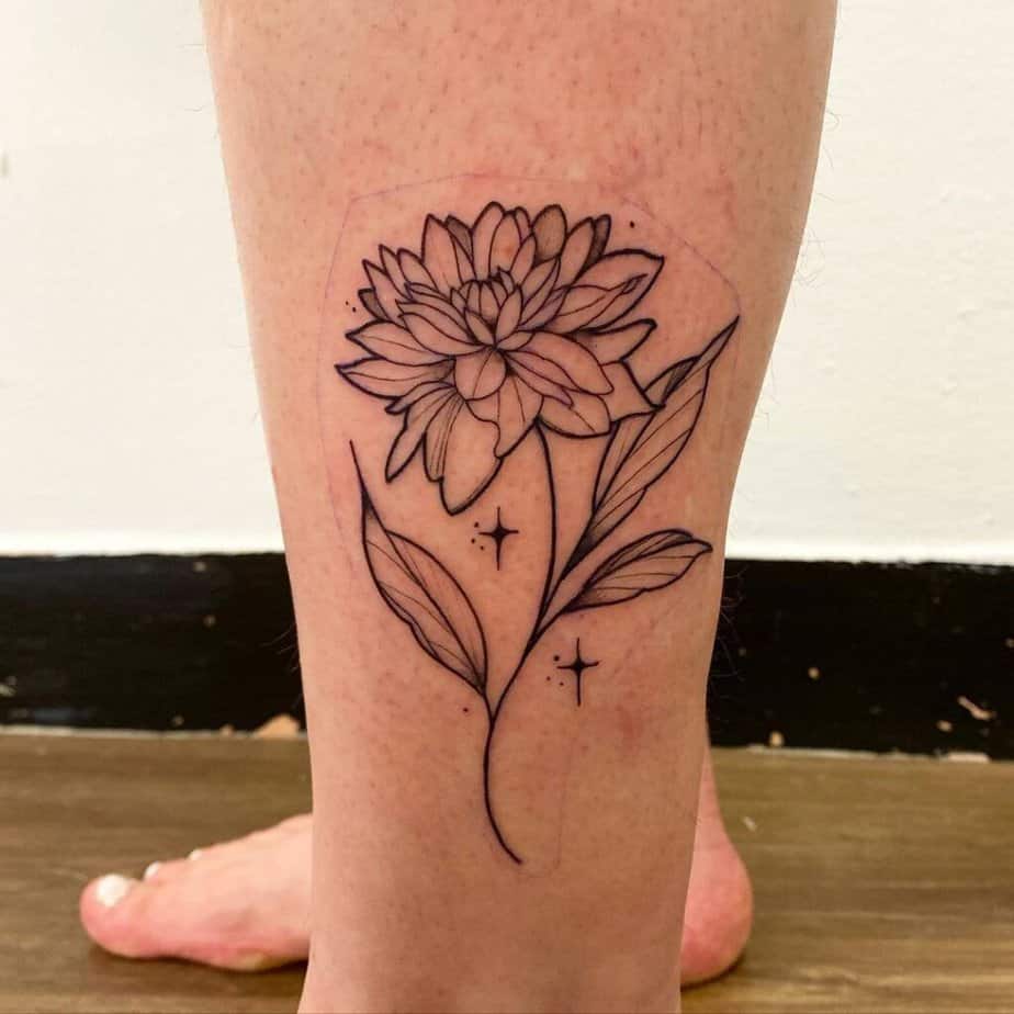 4. Simple dahlia design