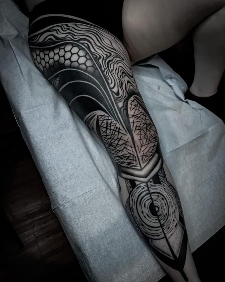 3. Blackout geometrical tattoo