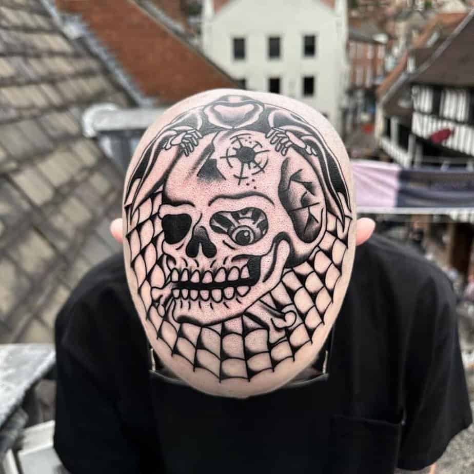 1. An edgy skull tattoo