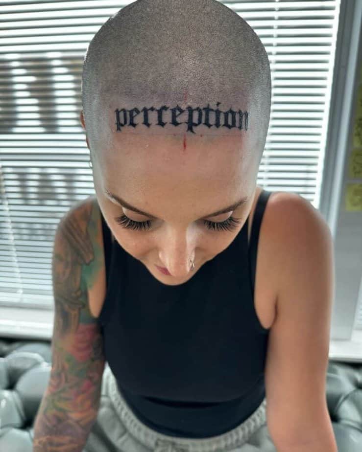 12. A lettering tattoo