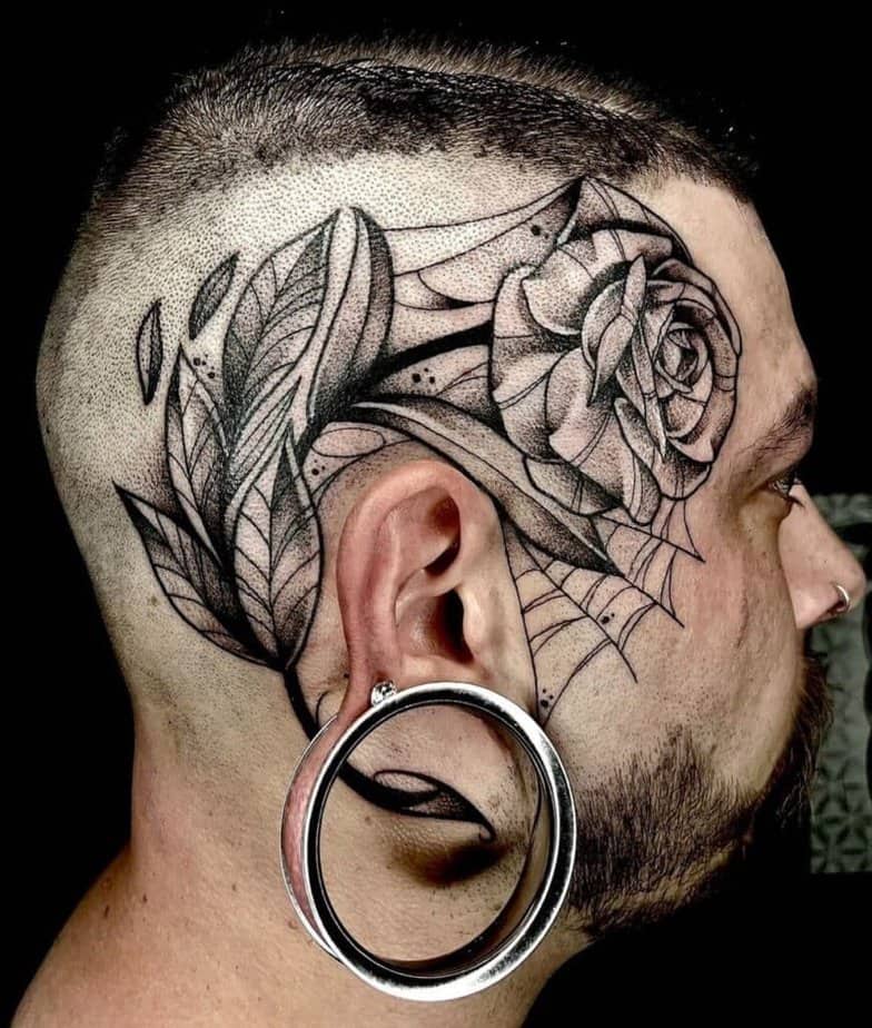 3. An old-school rose tattoo