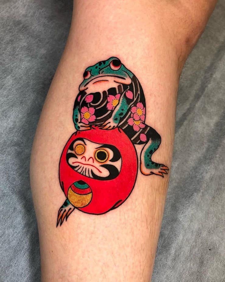 20. Frog-and-Daruma-tattoo