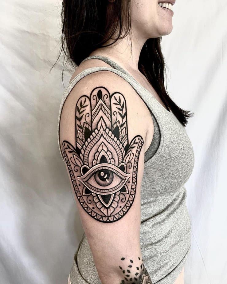 Hamsa with yoga elements