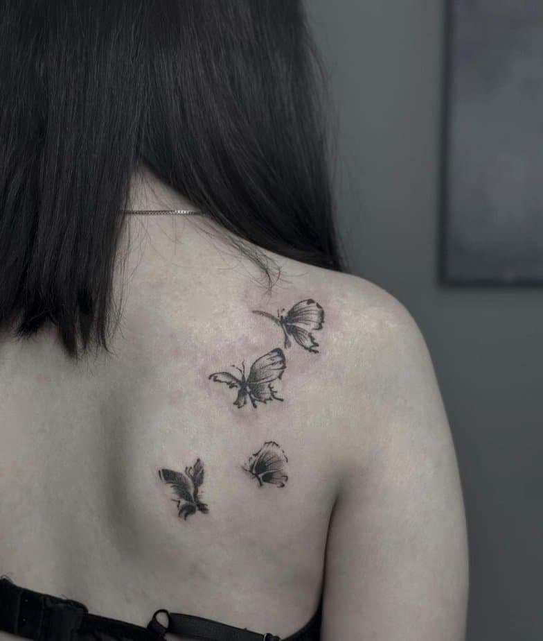 15. A swarm of butterflies