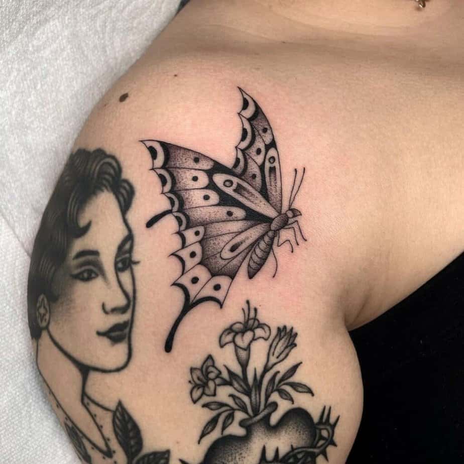 4. Black ink butterfly