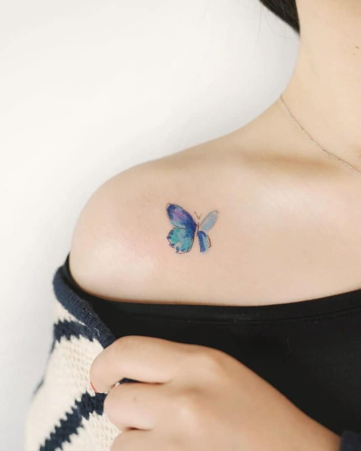 8. Tiny blue butterfly