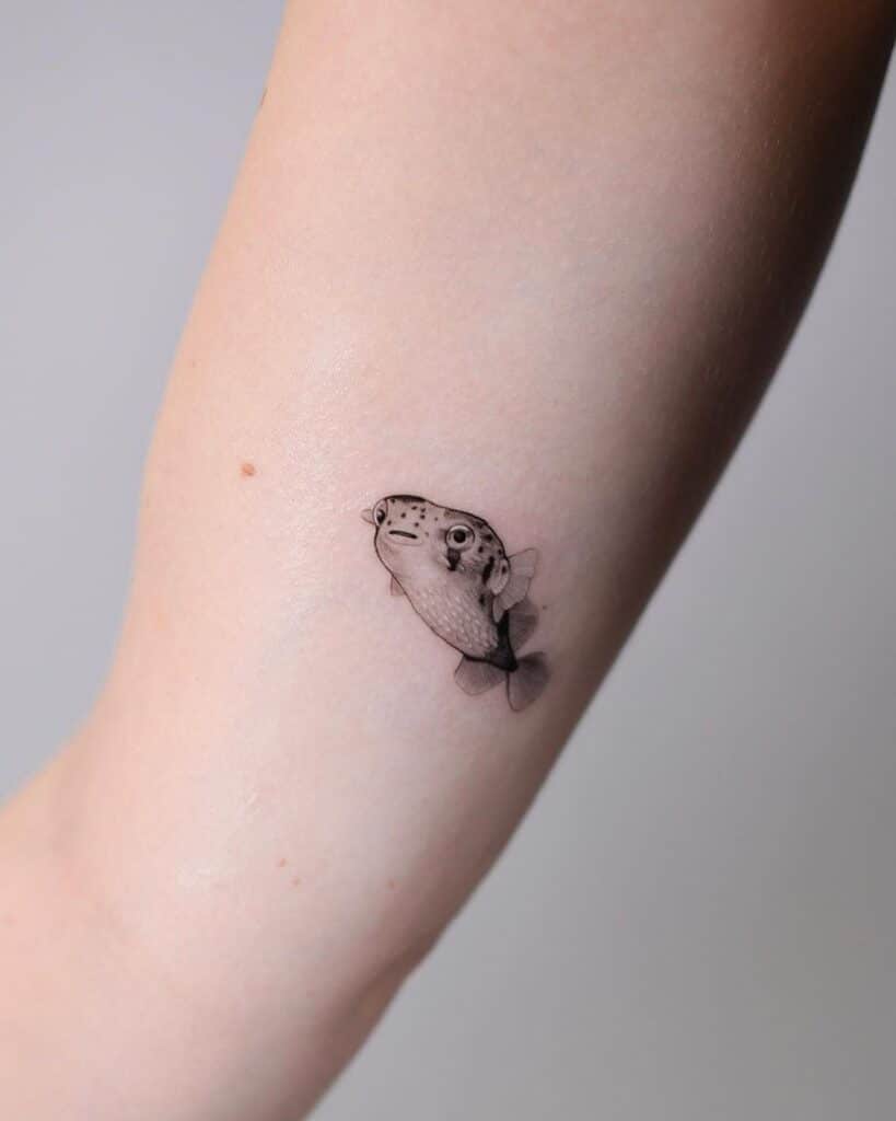 7. A pufferfish tattoo