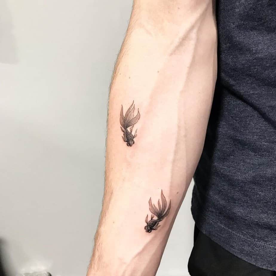 8. A goldfish tattoo