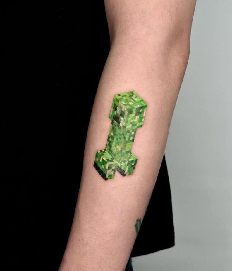 Minecraft Creeper tattoo