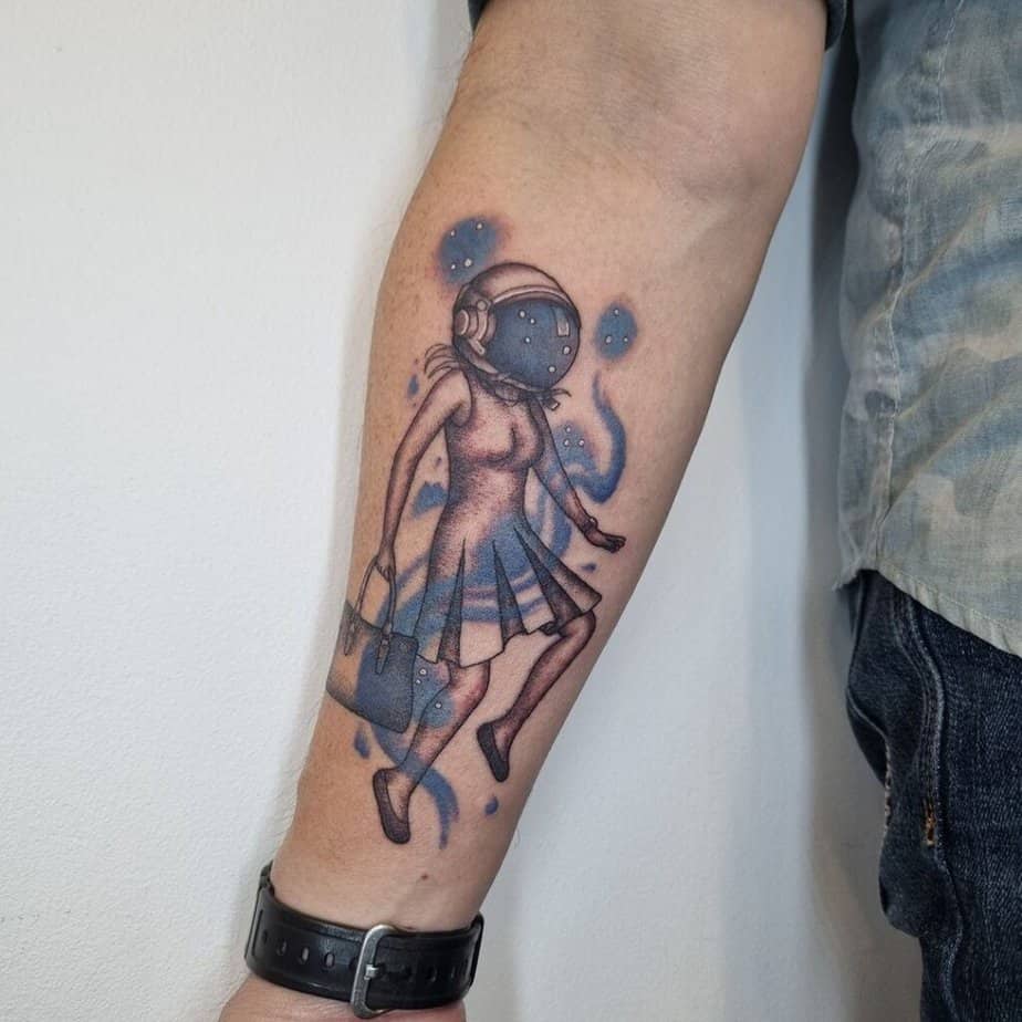 Colorful space tattoos