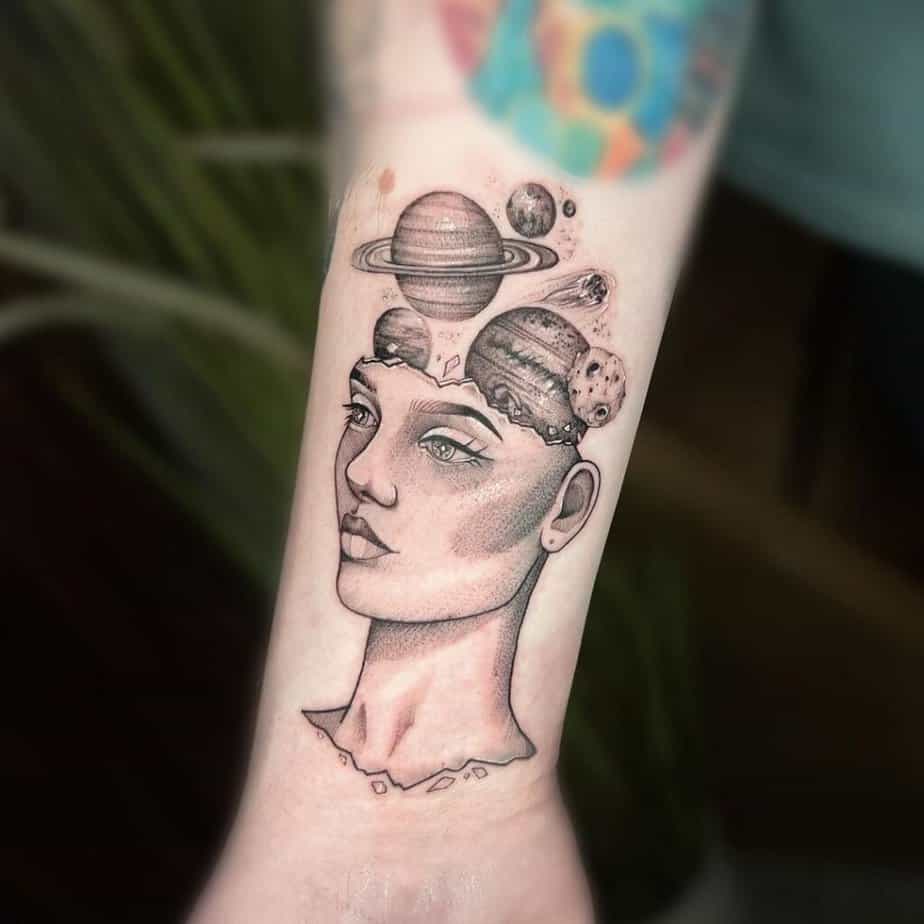 Black (and gray) space tattoos