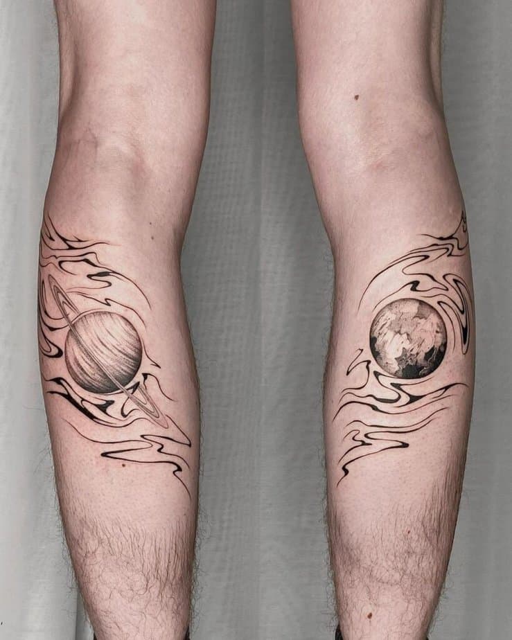 Black (and gray) space tattoos