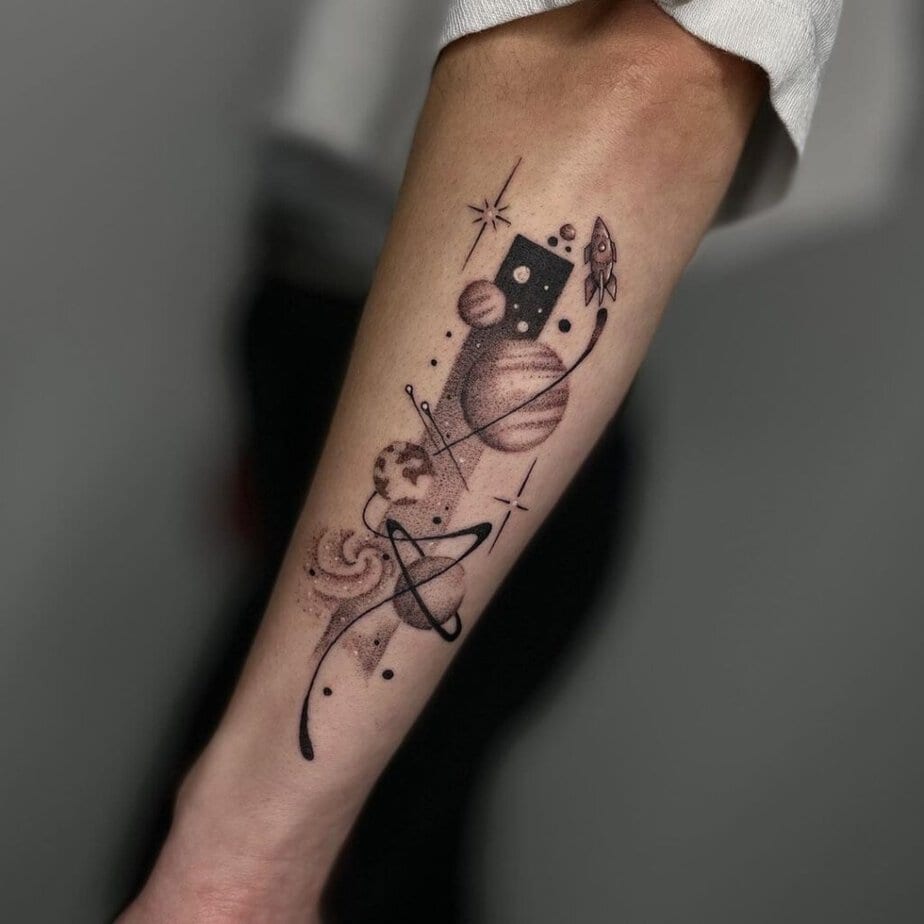 Black (and gray) space tattoos