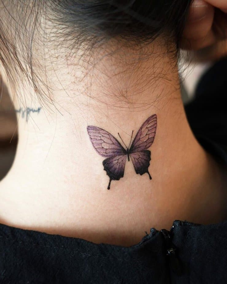 3. A purple butterfly tattoo 