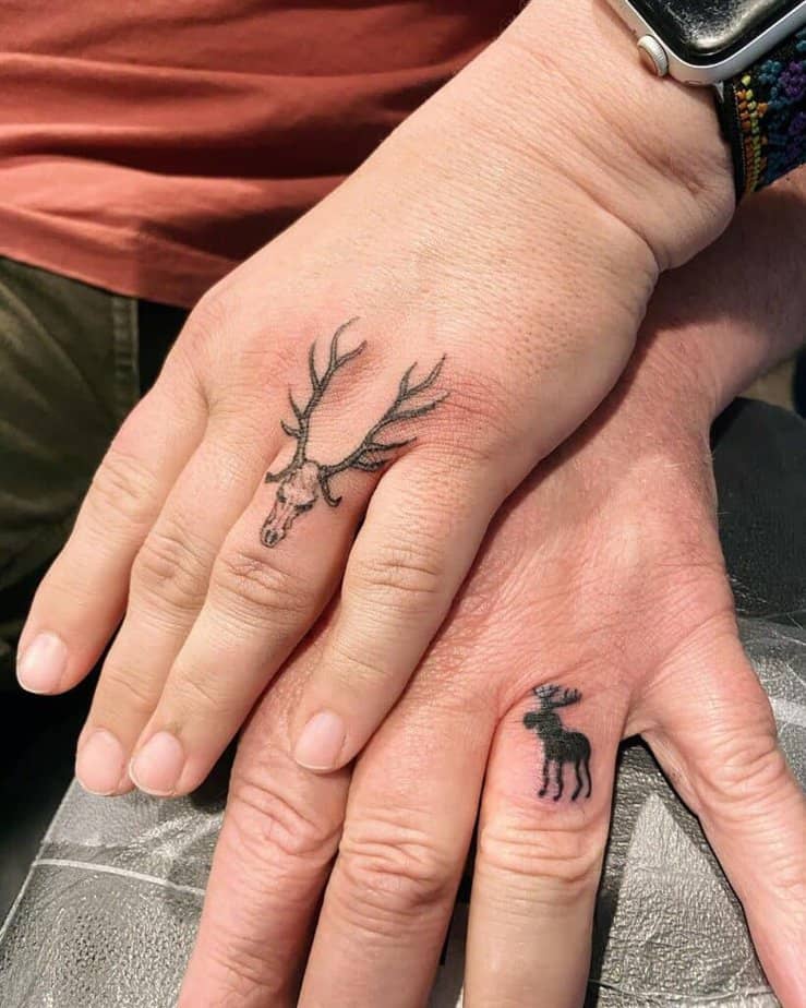 10. Animalistic wedding ring tattoos