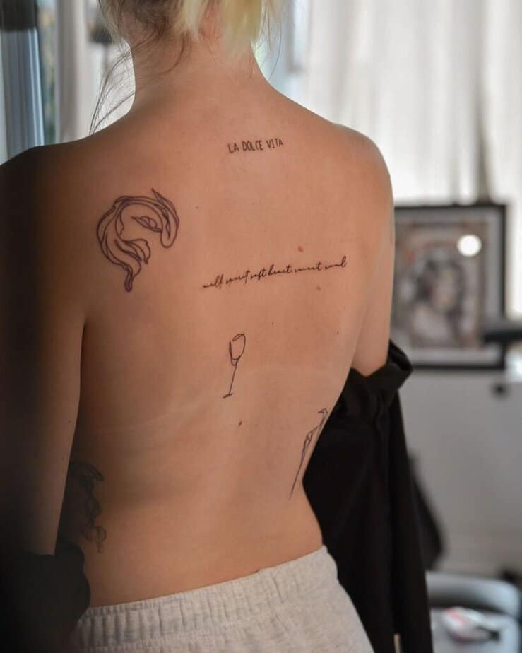 12. Another patchwork tattoo on the back