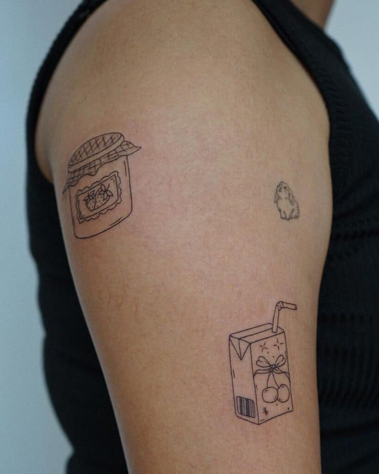 15. Cottage-core patchwork tattoos