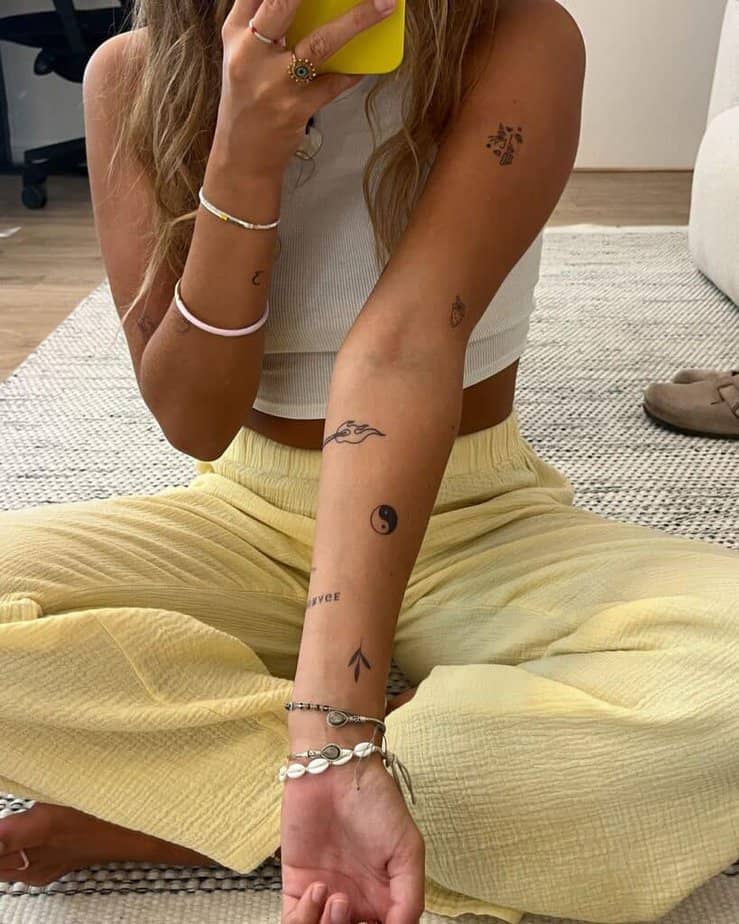 8. A patchwork tattoo sleeve