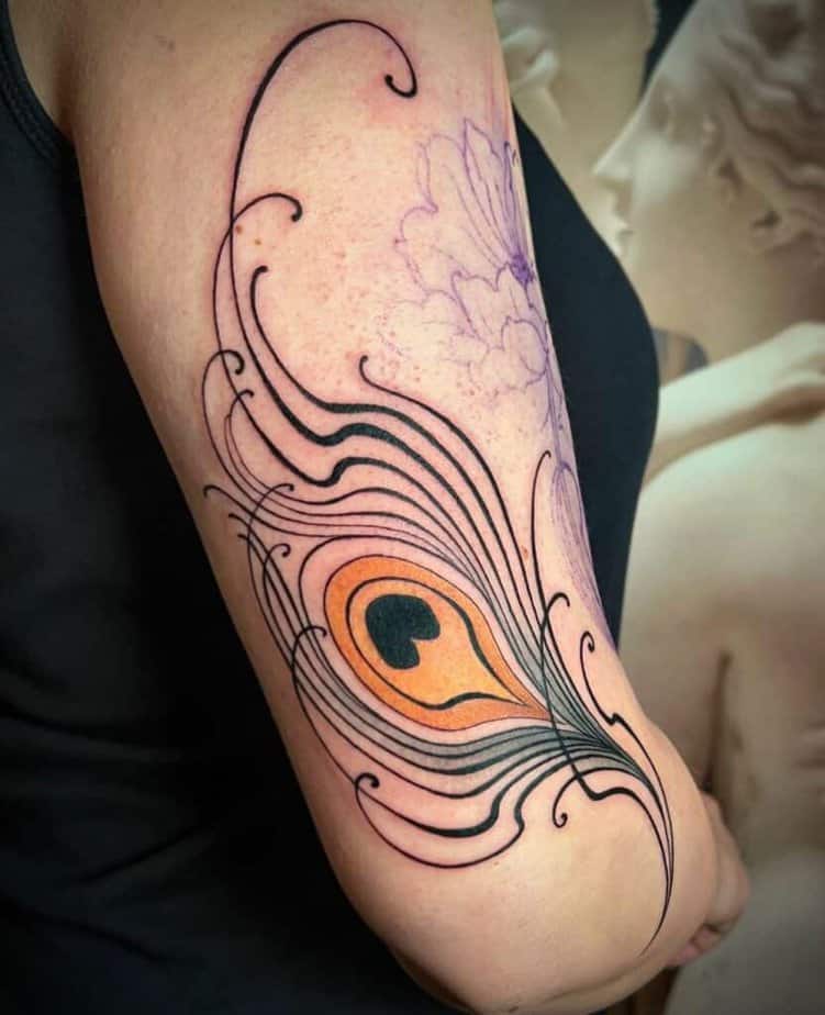 3. A delicate peacock feather