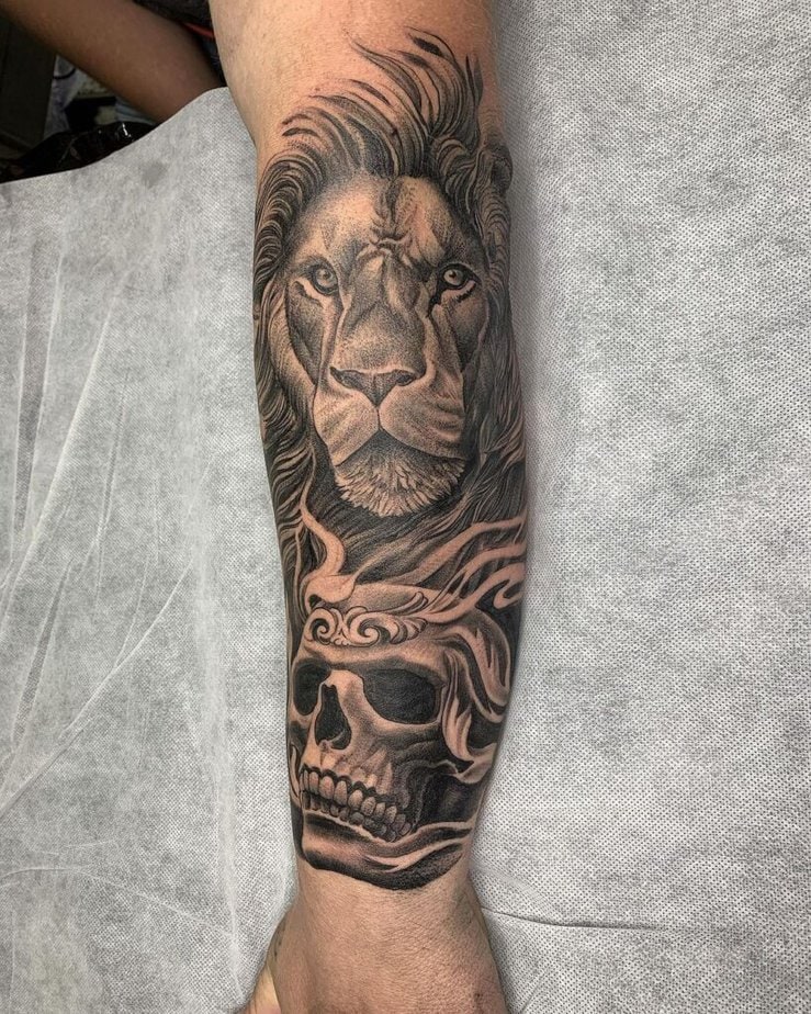 Animal forearm tattoos for men