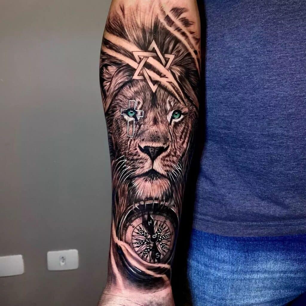 Animal forearm tattoos for men