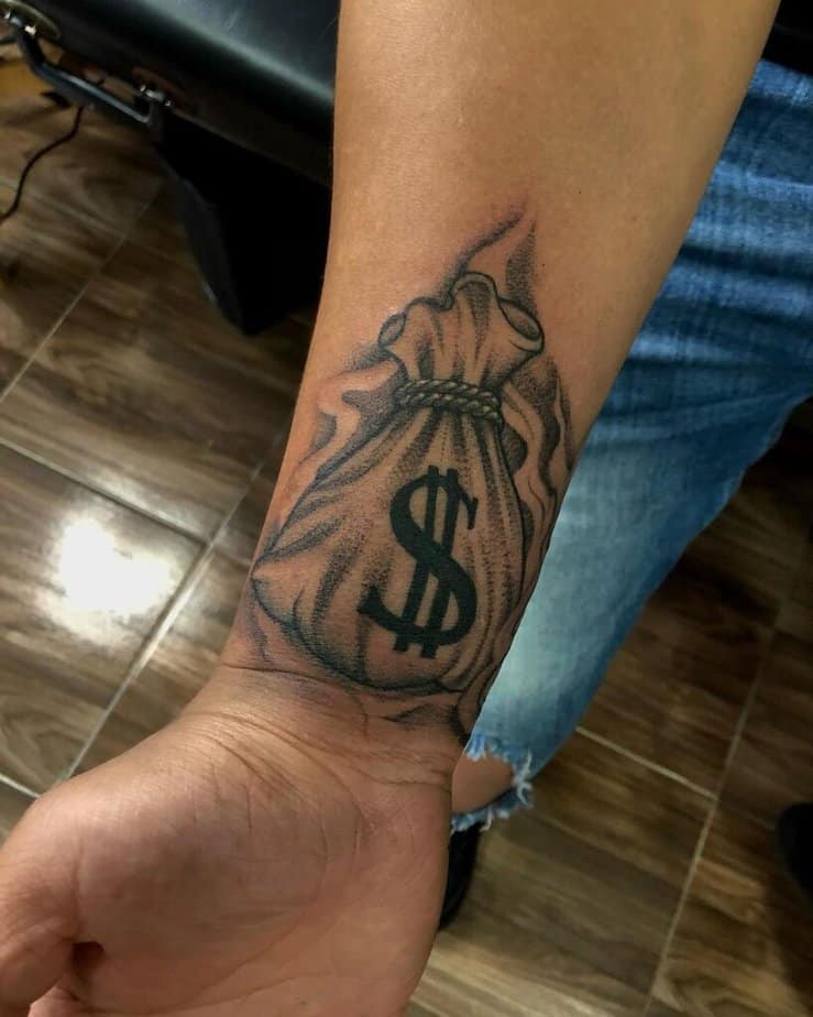 Bag of money tattoo ideas