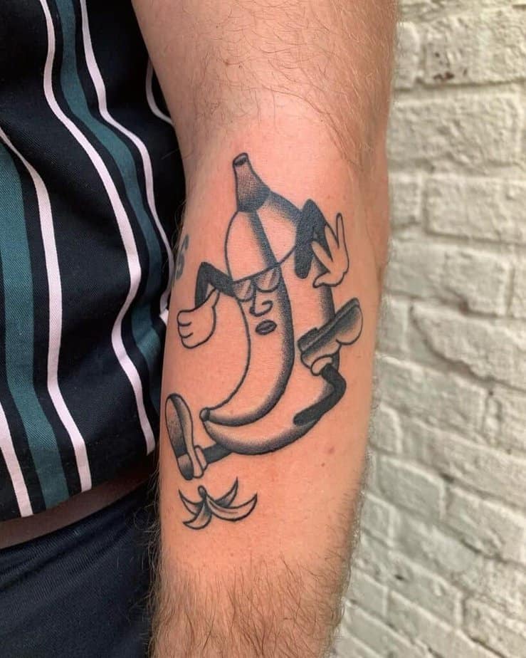 5. A fun and fresh banana tattoo