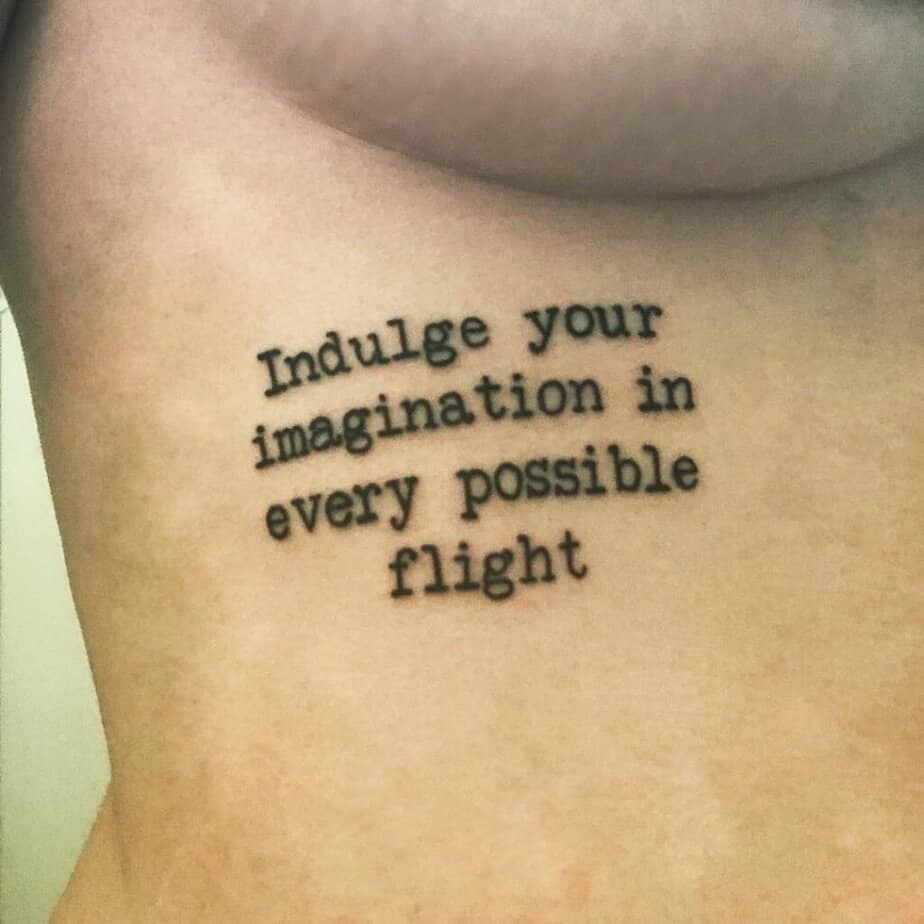 Common under-breast tattoos