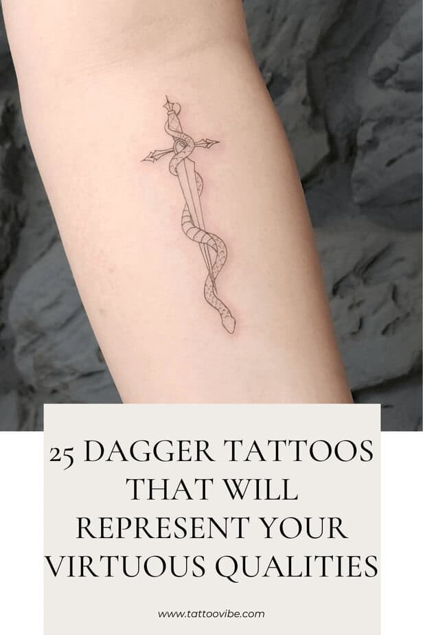Unique dagger tattoo ideas