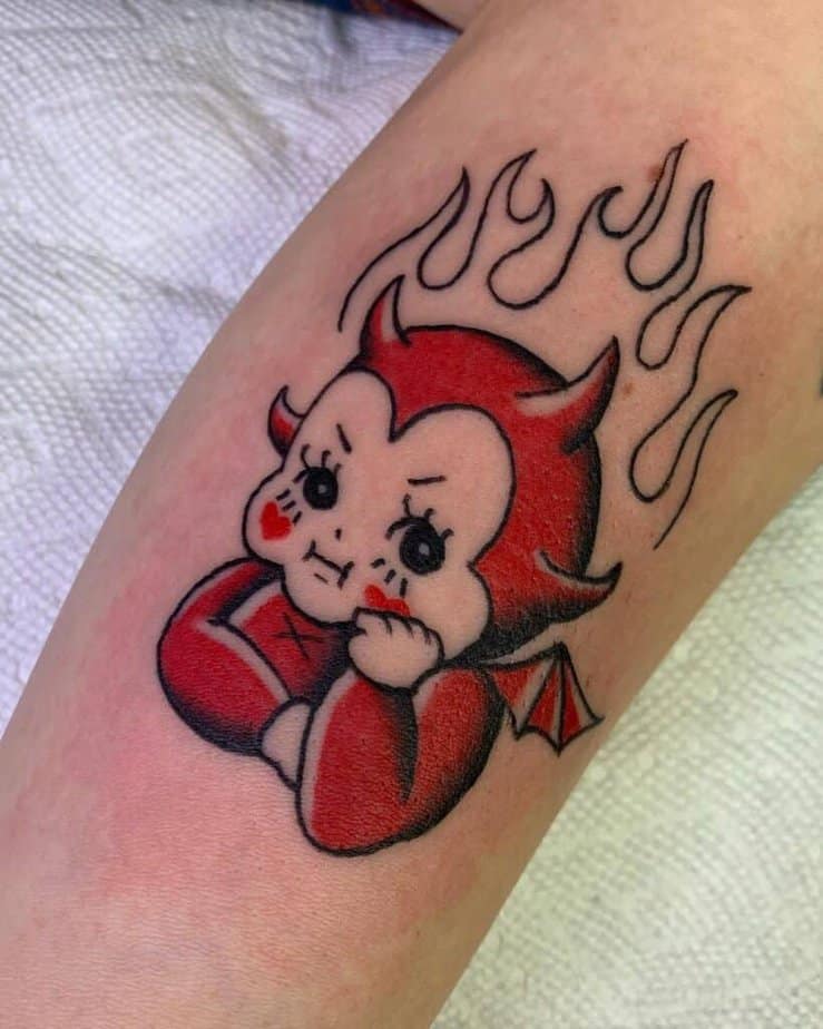 Baby devil tattoo