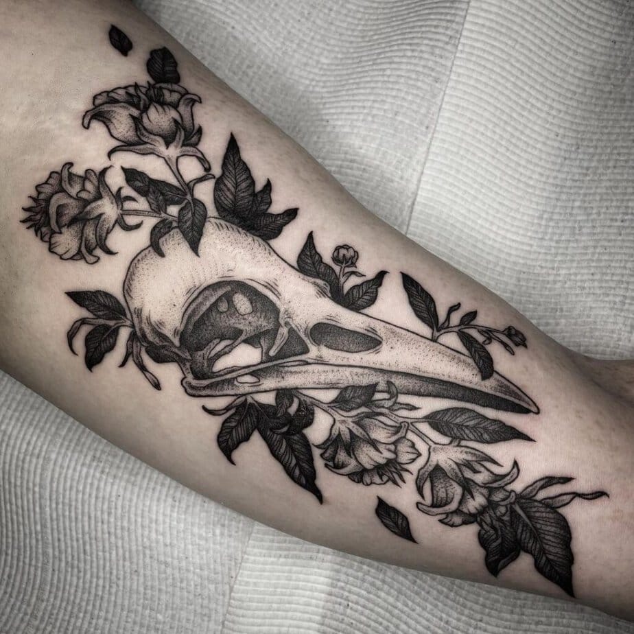 Feminine skull tattoos