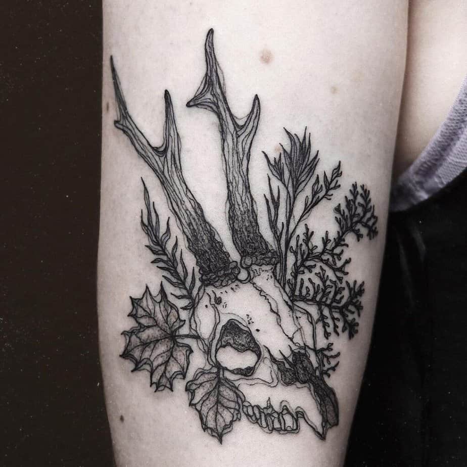 Feminine skull tattoos