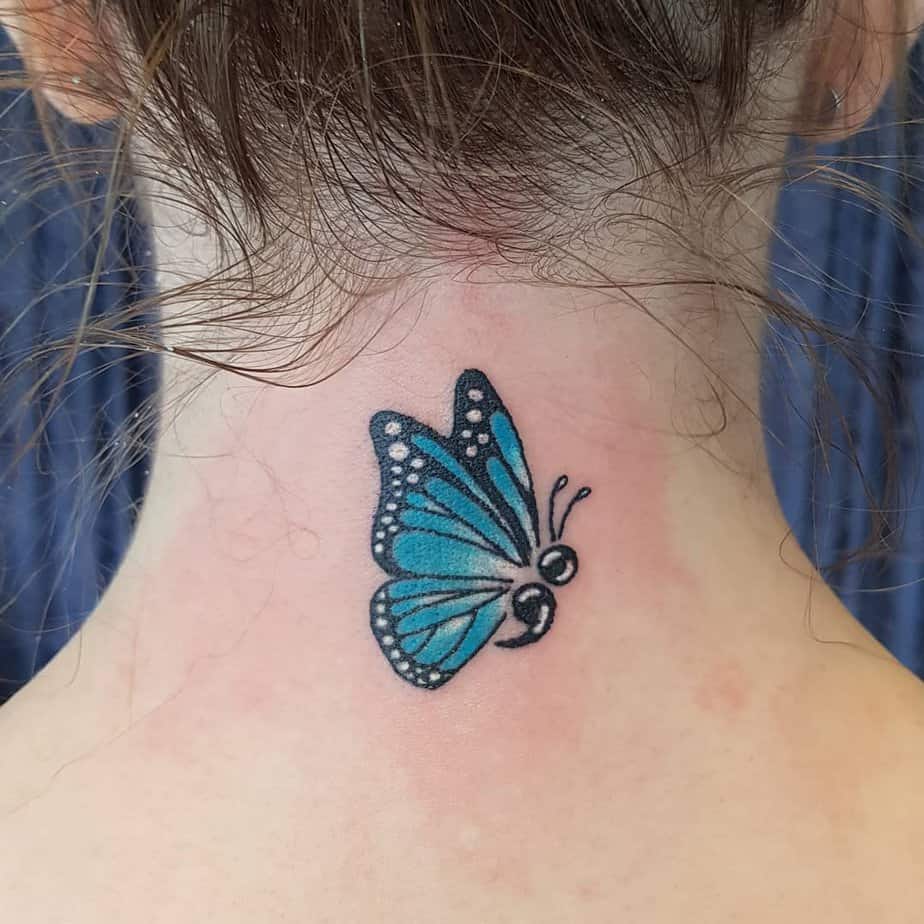 Animal semicolon tattoos