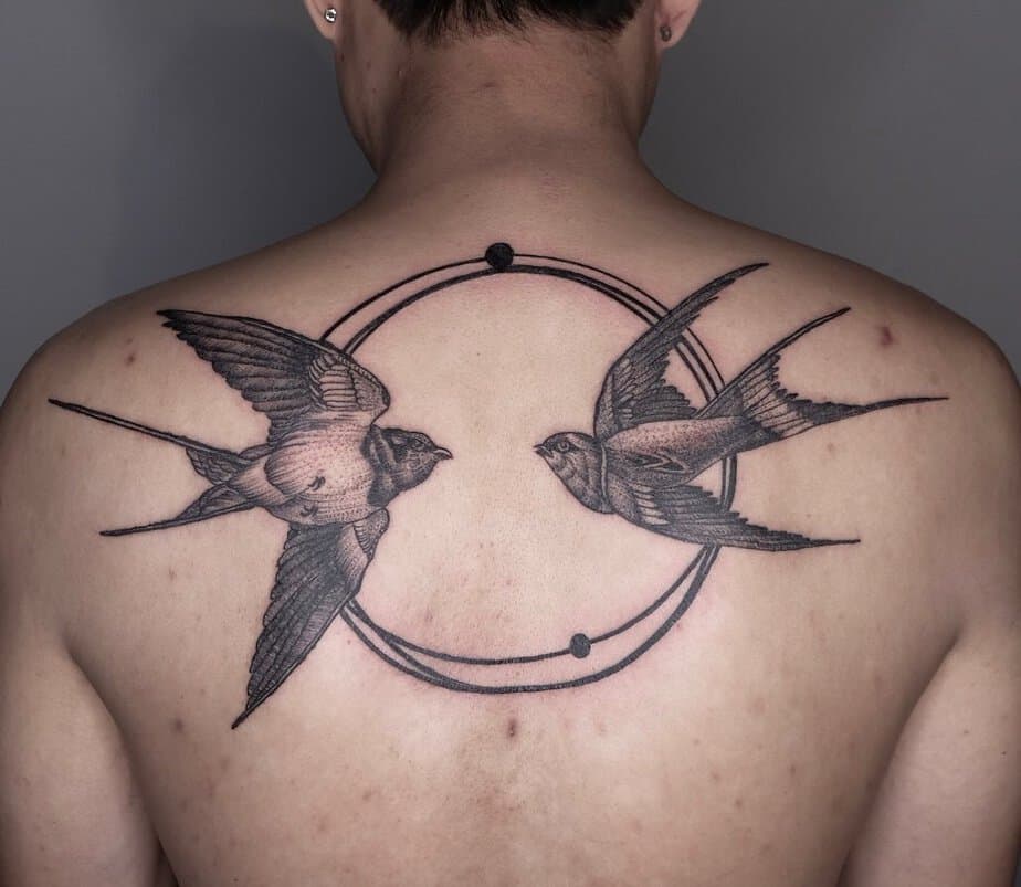 12. Spreading wings all over your back