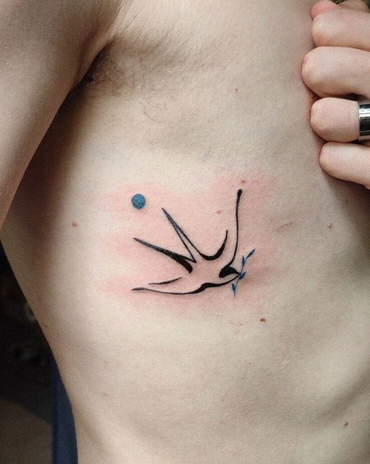 30. The silhouette of a swallow