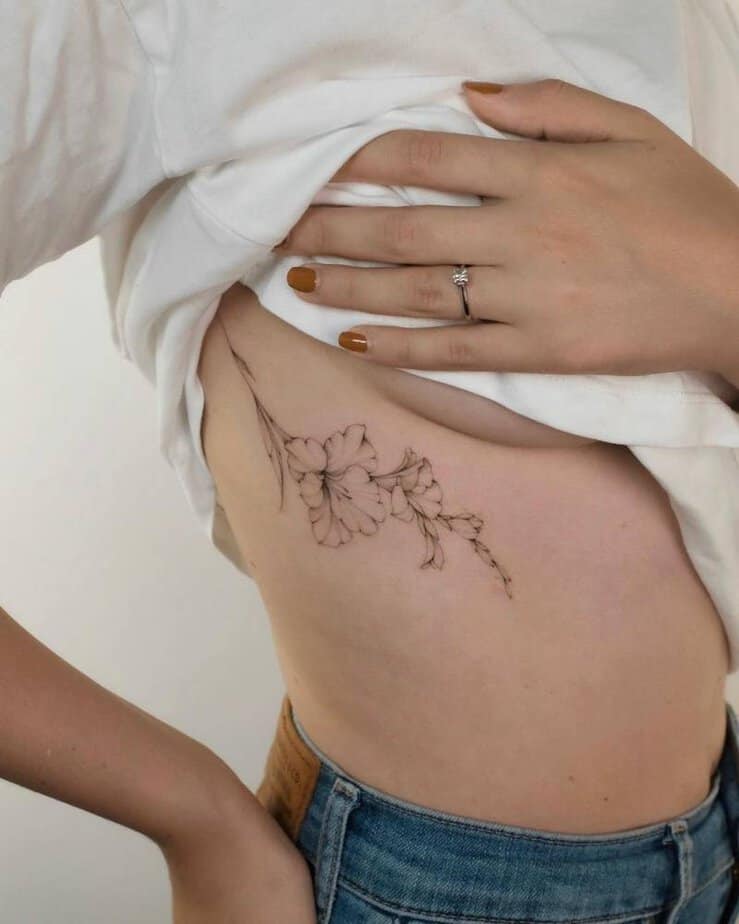 Flowing gladiolus ribcage
