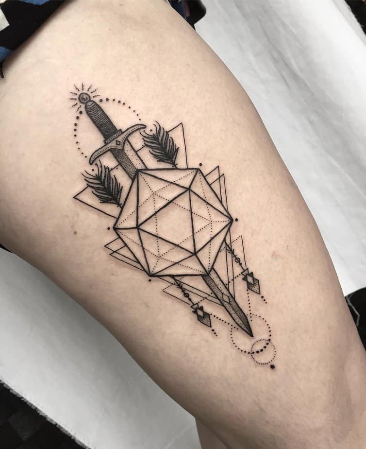 Sword and dice geometric mashup