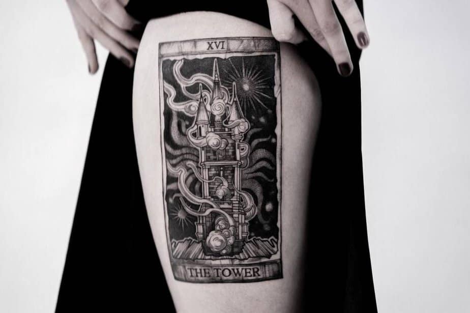 The tower tarot tattoo