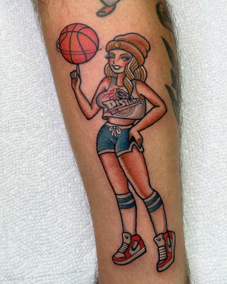 Retro pin-up baller